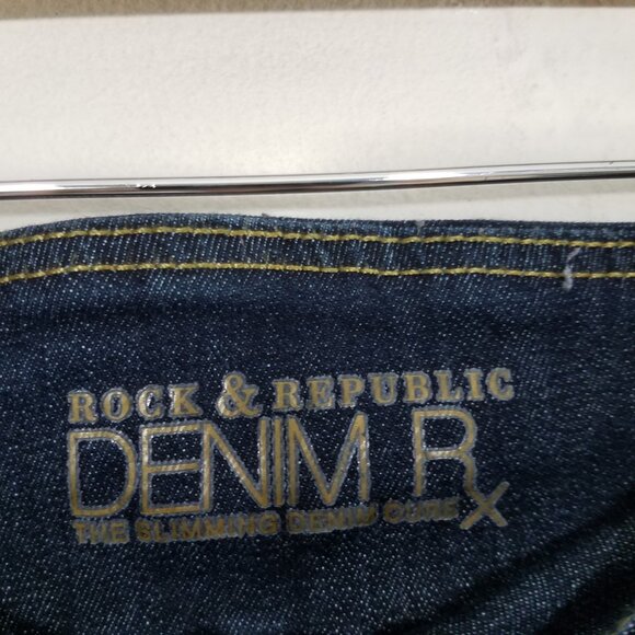 Rock & Republic The Slimming Denim Cure X Pull-On Stretch Jeans Blue Size 16M - Picture 4 of 8